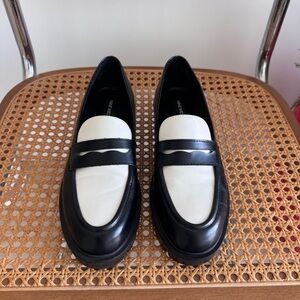 Black and White Loafers